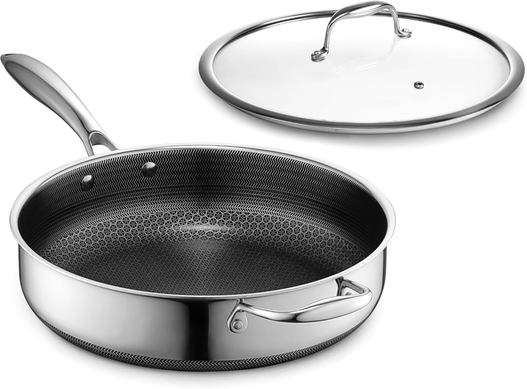 HexClad Hybrid Nonstick 4.5-Quart Sauté Pan