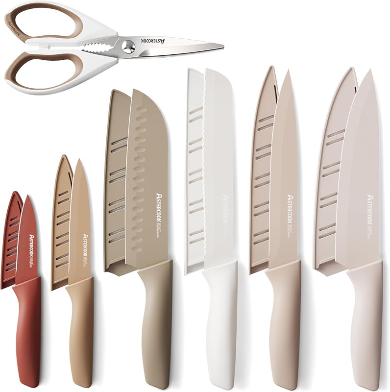Astercook 13-Piece Dishwasher Safe Knife Set