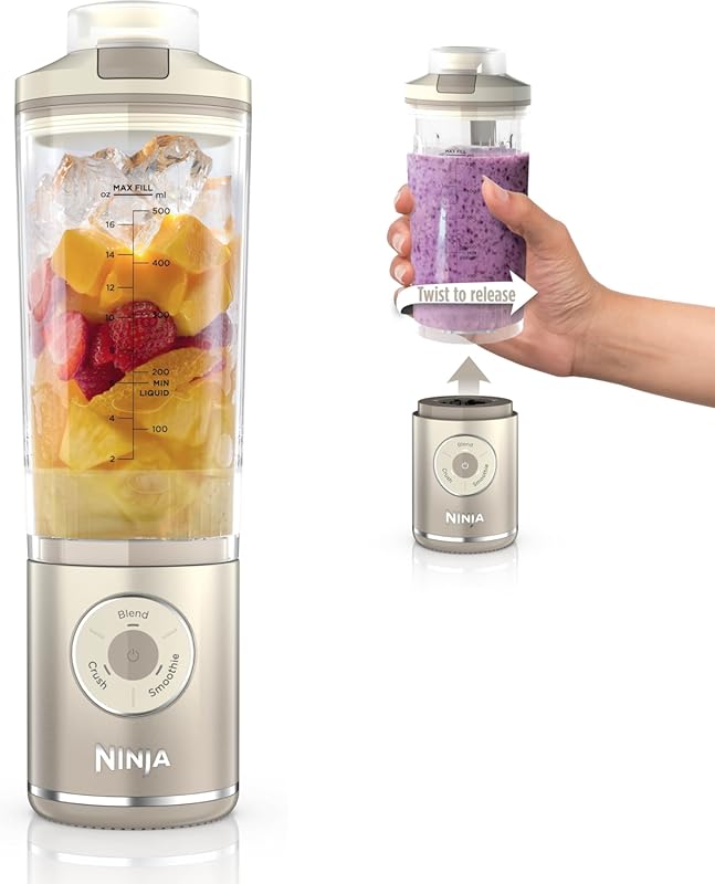 Ninja Blast Max Portable Blender: Cordless, 22 oz, Leakproof for Smoot