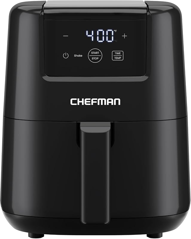CHEFMAN 2 Qt Mini Digital Air Fryer, featuring Nonstick Basket, Digita