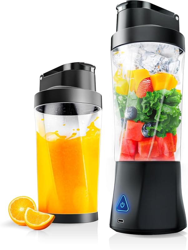 Portable Blender: Cordless, 24 oz, USB-C Rechargeable, Leakproof, Self