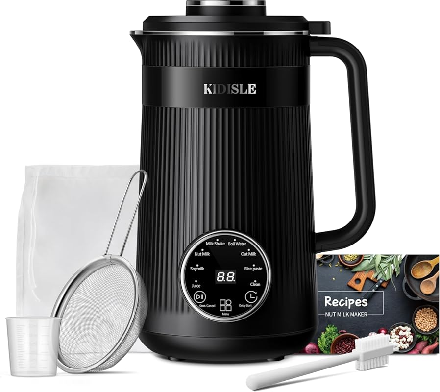 32oz Automatic Nut Milk Maker for Plant-Based Milks. Features Delay St