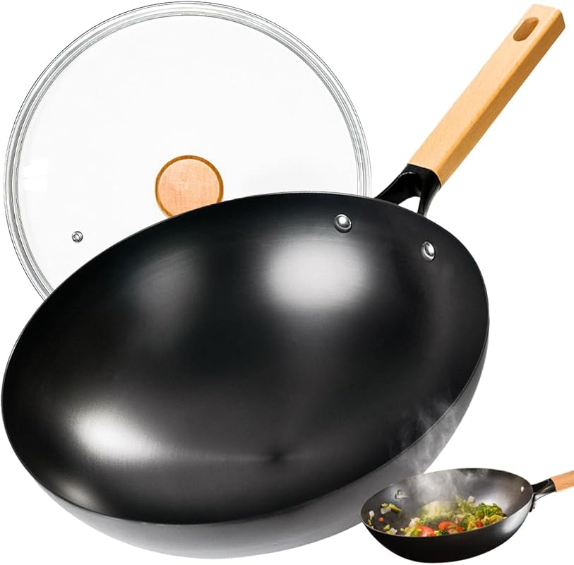 ANGORA BRANDS Wok Pan for Kitchen - Versatile Cookware - Good for Stir