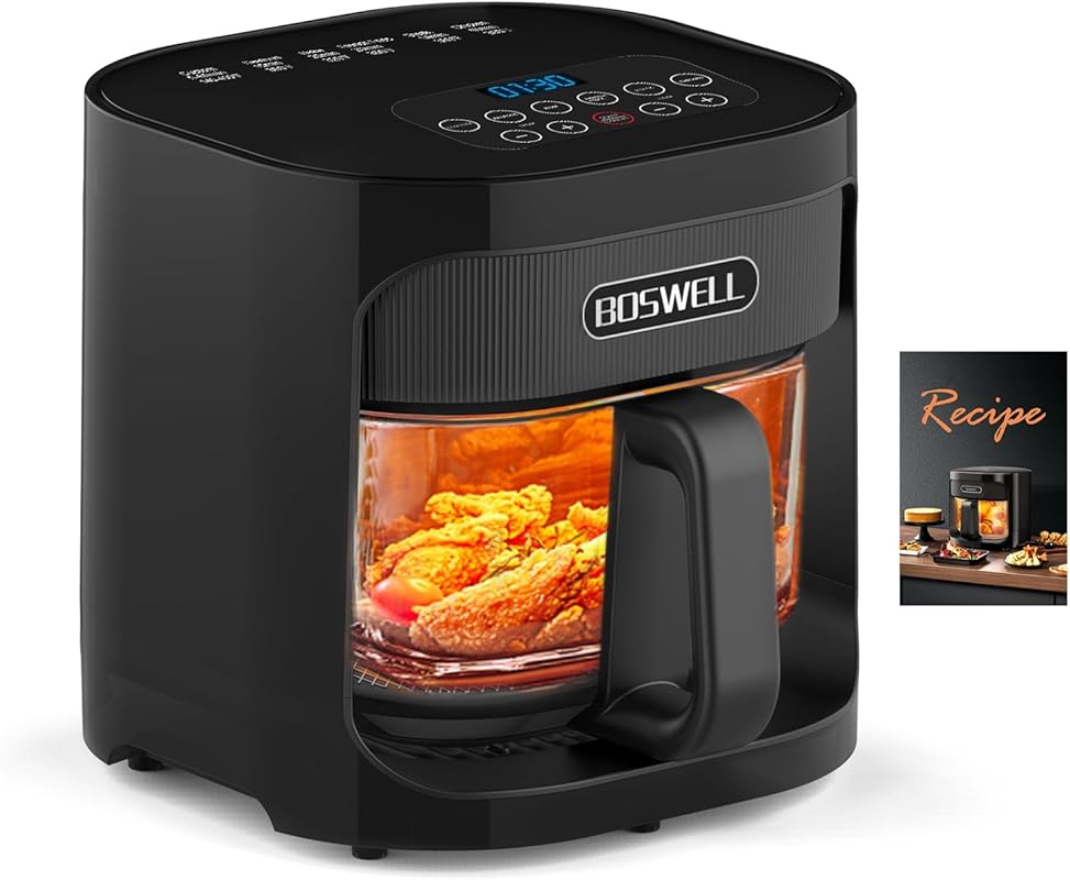 BOSWELL Non Toxic 4.5 QT Glass Air Fryer