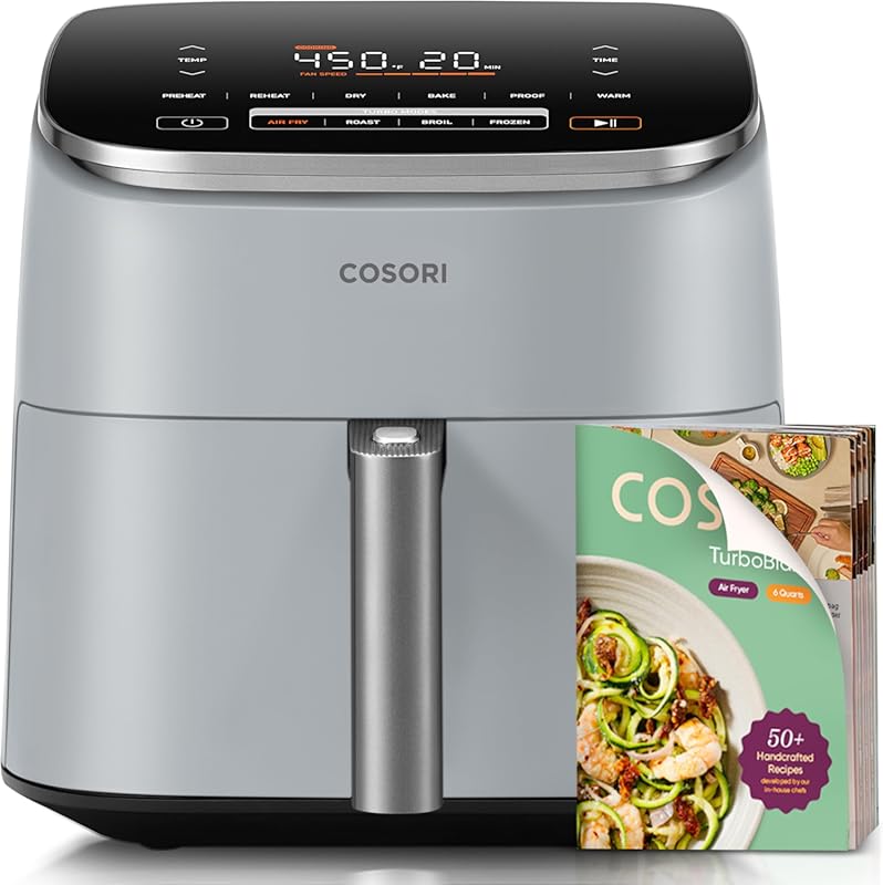 Cosori TurboBlaze 6 Qt Air Fryer features a Premium Ceramic Coating fo