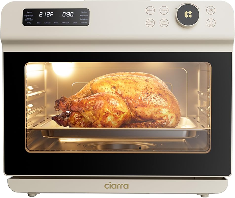 CIARRA 25.4QT 12-in-1 Countertop Steam Air Fryer Oven