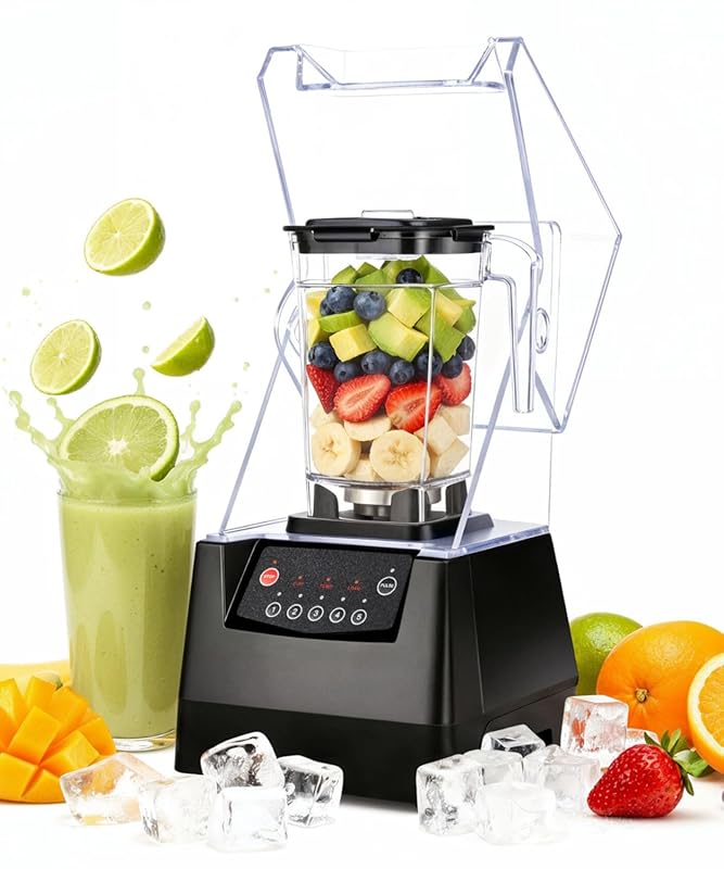 SYBO HS-210 Commercial Professional Blender: Quiet Shield, Heavy-Duty