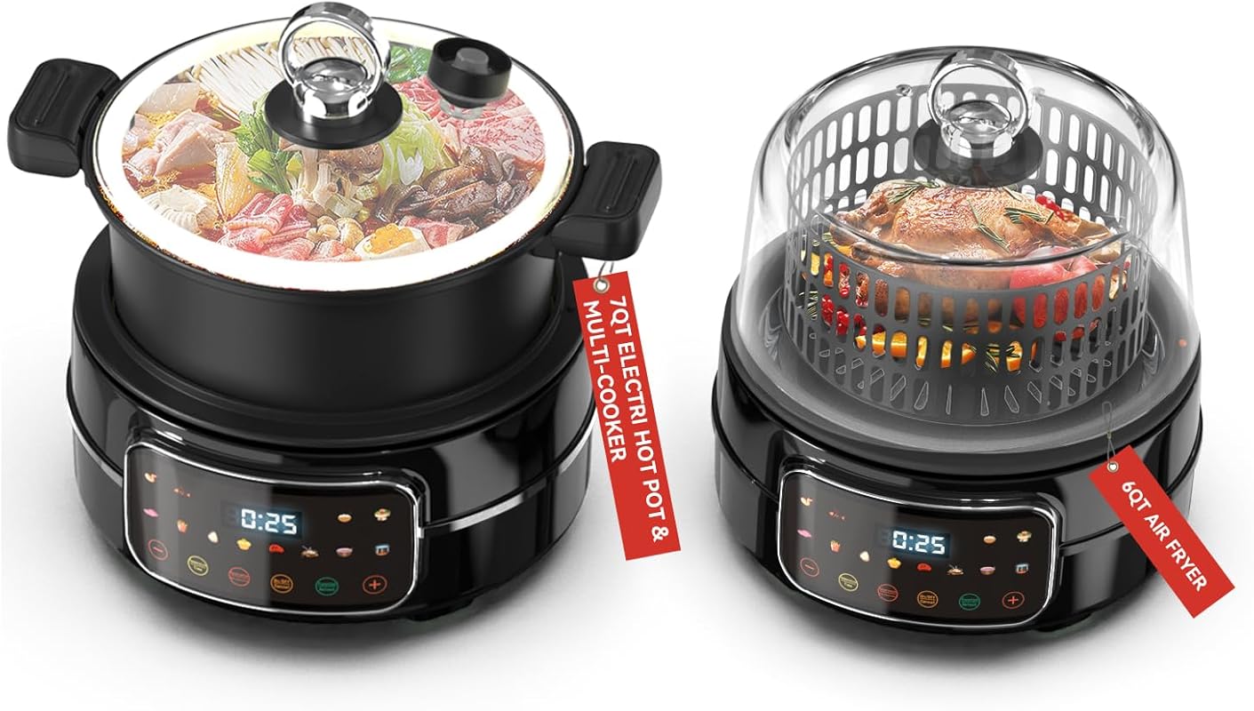 6QT Air Fryer & Multi-Cooker Combo