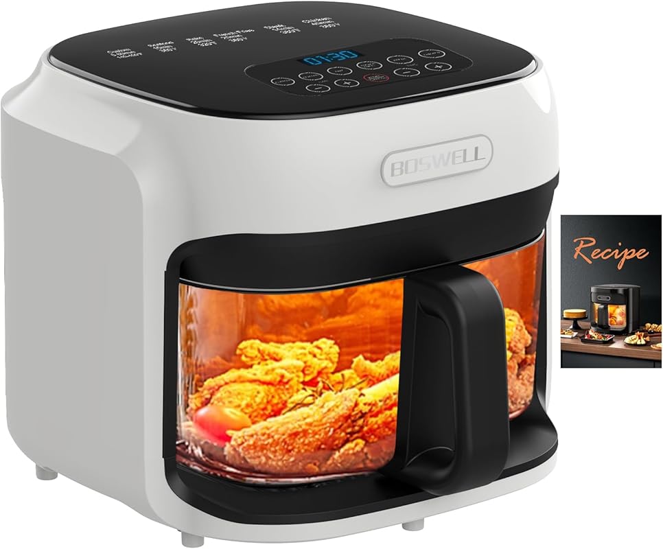 BOSWELL 7.5QT Glass Air Fryer
