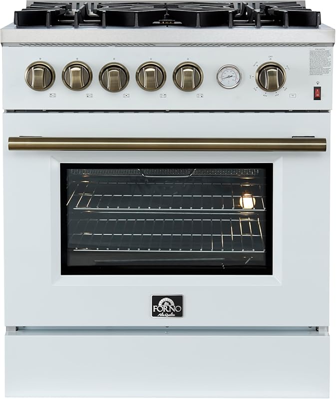 FORNO 30-inch White Gas Range