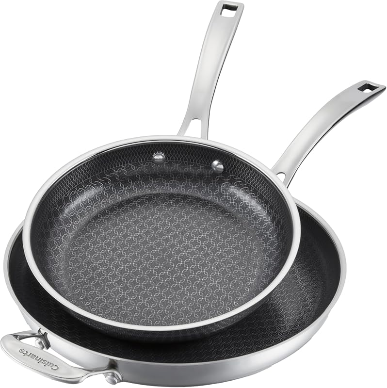 Cuisinart Nonstick Stainless Steel Cookware Set: PFAS-Free 2-Piece Ski