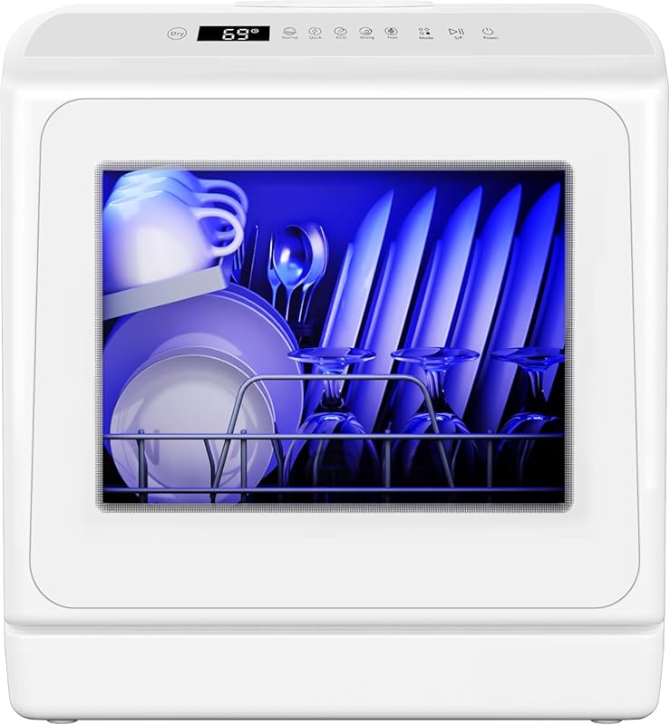 Euhomy Portable Countertop Mini Dishwasher: Built-in Water Tank, No Ho