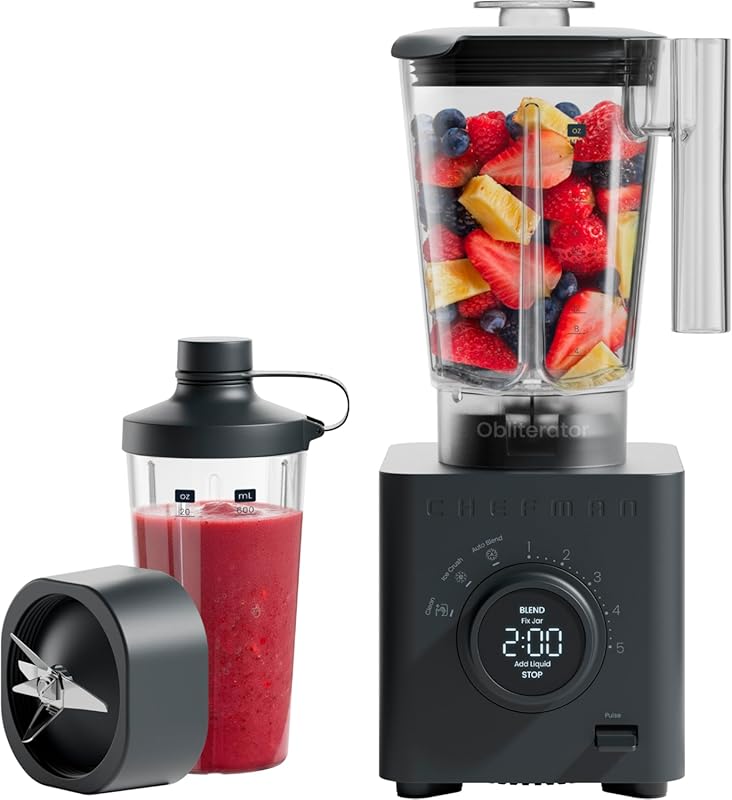 Chefman 1380W Countertop Smoothie Blender with 48 oz Capacity, Crushes