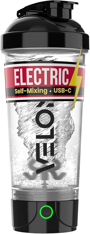 VELOMIX Electric Portable Blender: 24 Oz USB-C Rechargeable, Leak-Proo