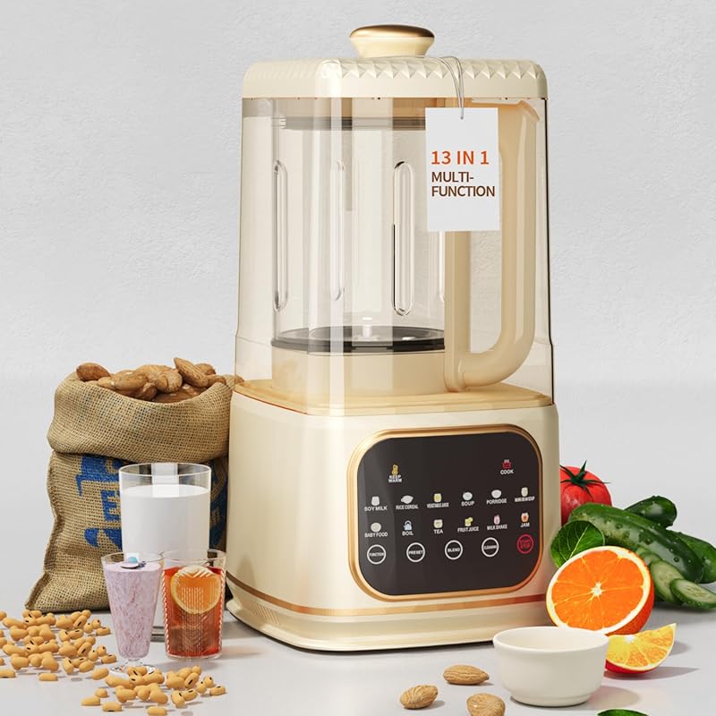Multifunctional Cooking Blender with Sound Shield, 60oz, Preset and Ke