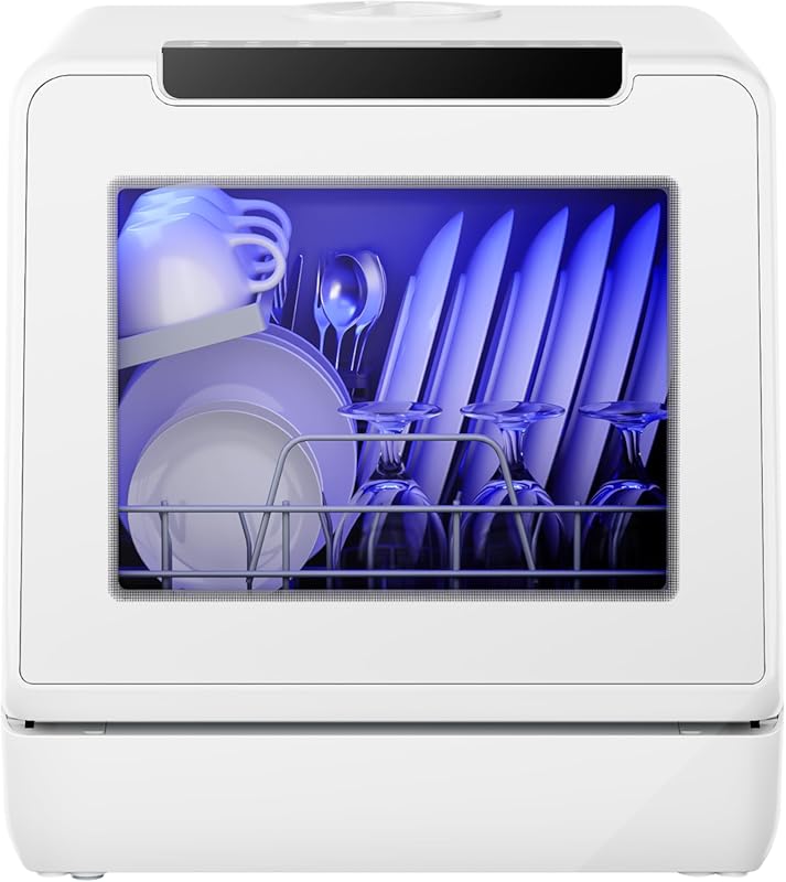 EUHOMY Portable Countertop Dishwasher with 8 Programs
